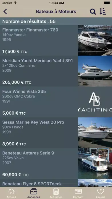 Zrzuty ekranu AB Yachting
