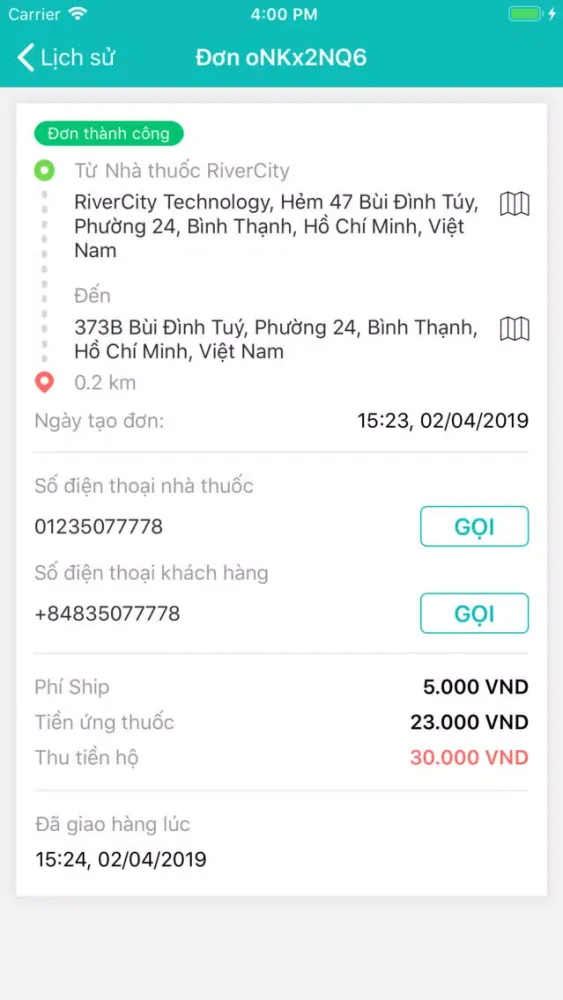 App cho Shipper स्क्रीनशॉट