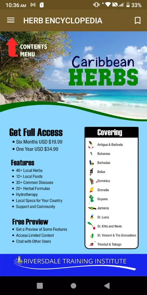 Zrzuty ekranu Caribbean Herbal Encyclopedia
