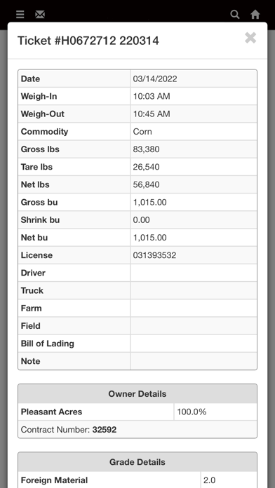 River View Farms Grain Portal سکرین شاٹس