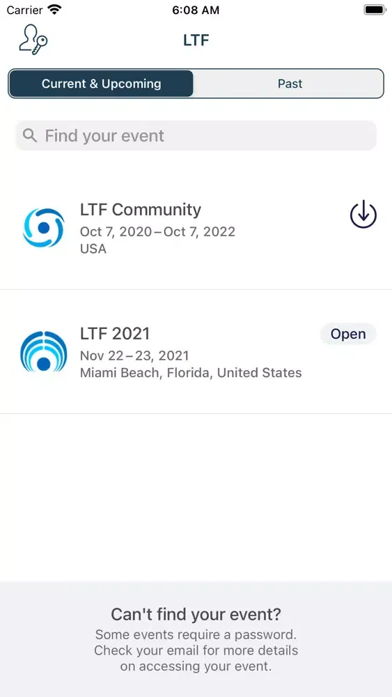 Capturas de tela do Latam Tech Forum