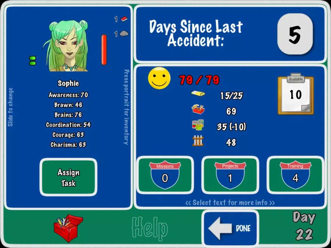 Zombie: Day by Day iPad  Screenshots