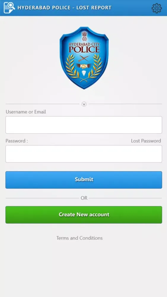 Screenshot di Lost Report - Hyderabad Police