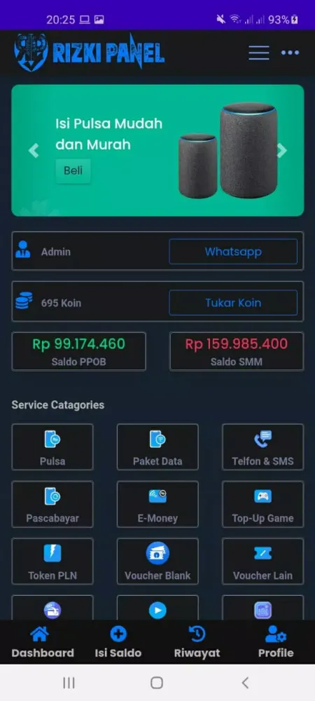 ภาพหน้าจอของ RIZKI PANEL