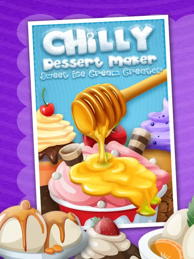 Capturas de pantalla de A+ Chilly Dessert Maker & Sweet Ice Cream Creator - Cone, Sundae, & Sandwich iPad 