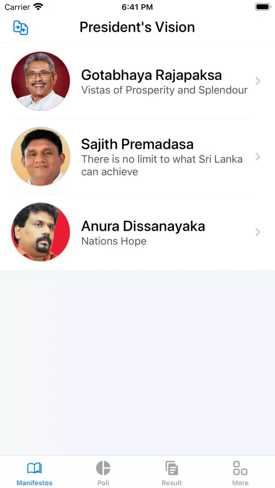 Captures d'écran de Sri Lanka Election 2019