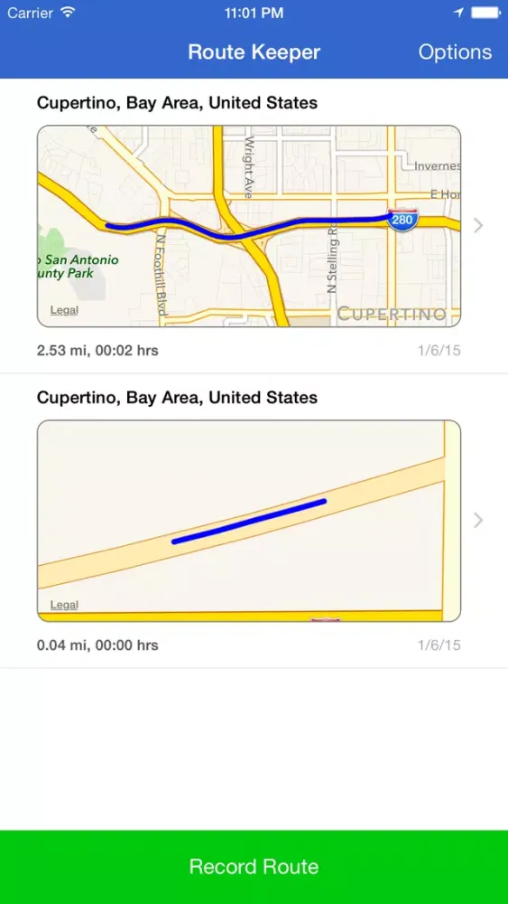 صور RouteKeeper - record traveled miles, routes, and location
