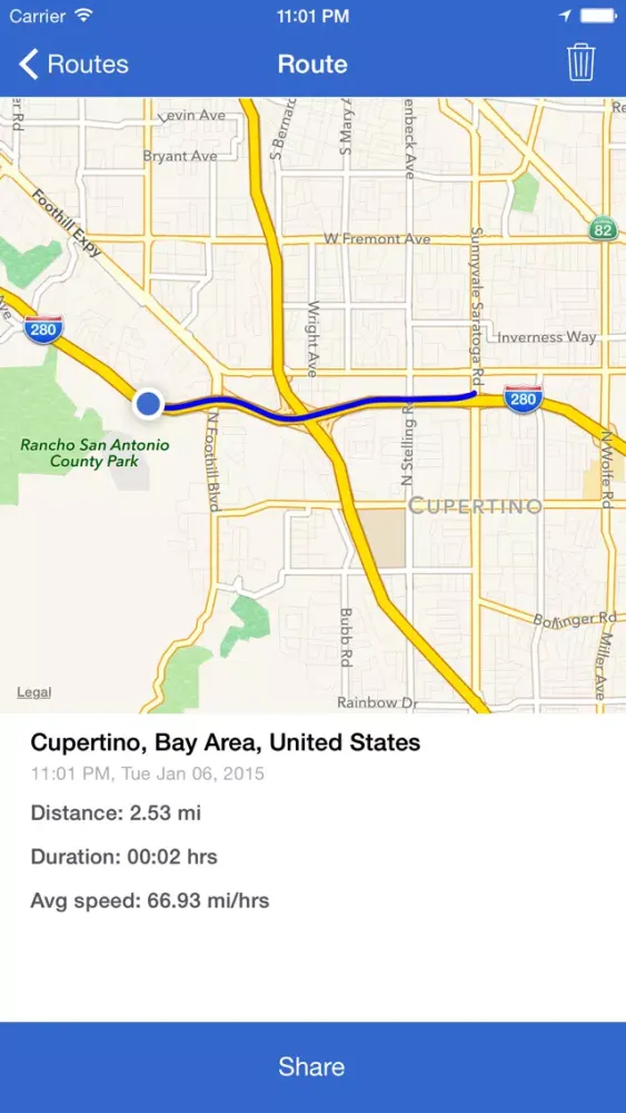 صور RouteKeeper - record traveled miles, routes, and location