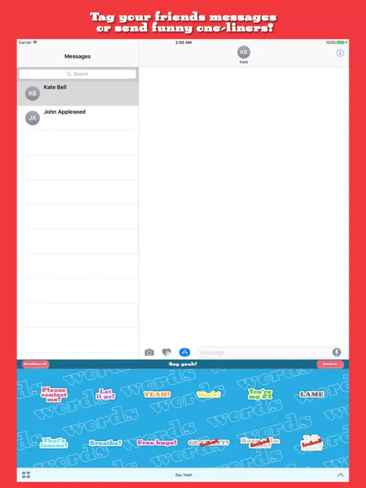 Say Yeah iPad  Screenshots