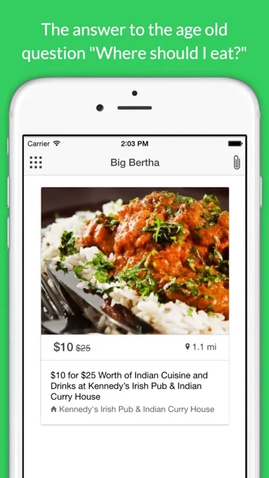 Zrzuty ekranu Big Bertha - Restaurant Deals