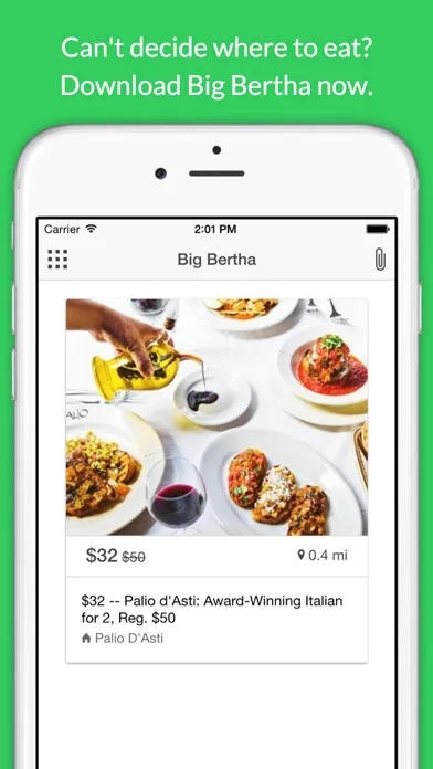 Zrzuty ekranu Big Bertha - Restaurant Deals