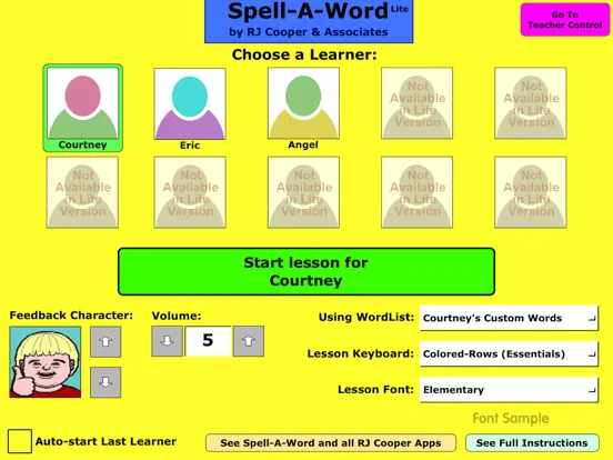 Spell-A-Word Lite iPad 應用截圖