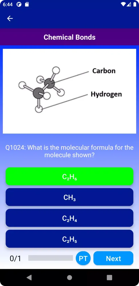 Capturas de tela do GCSE Science Higher