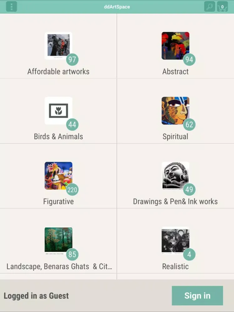 ddArtSpace iPad  スクリーンショット