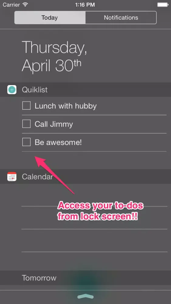 Tangkapan layar Quiklist - Simplest to-do list