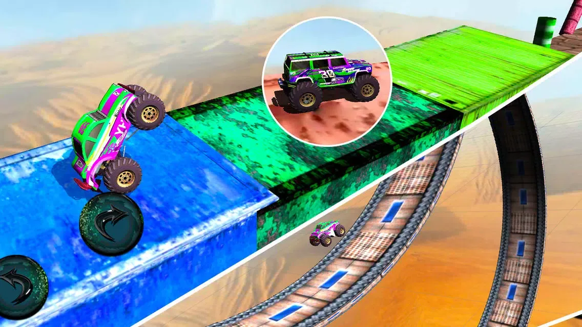 Capturas de tela do Monster Trucks Racing Stunts