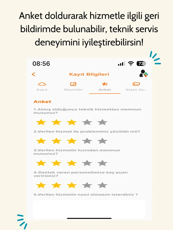 Servis Pozitif - Müşteri iPad  স্ক্রিনশট