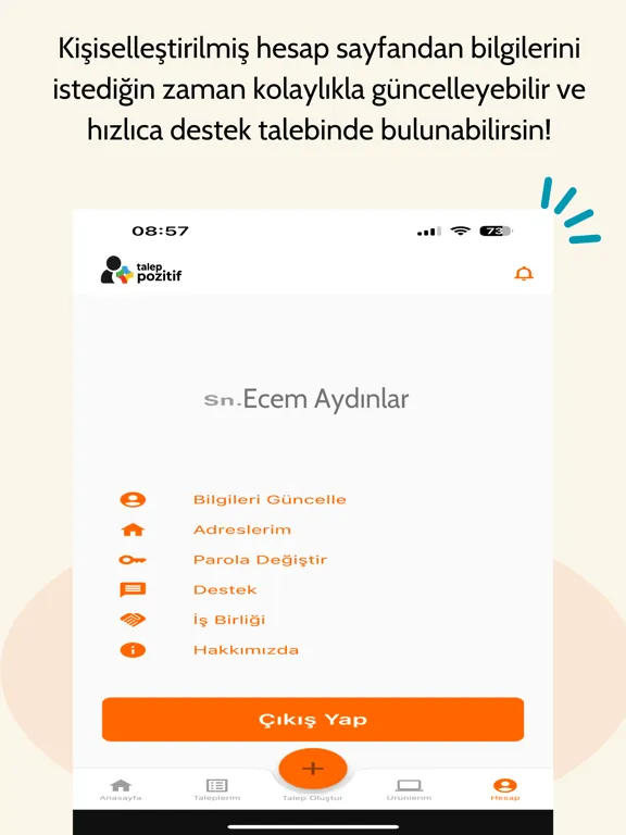 Servis Pozitif - Müşteri iPad  স্ক্রিনশট