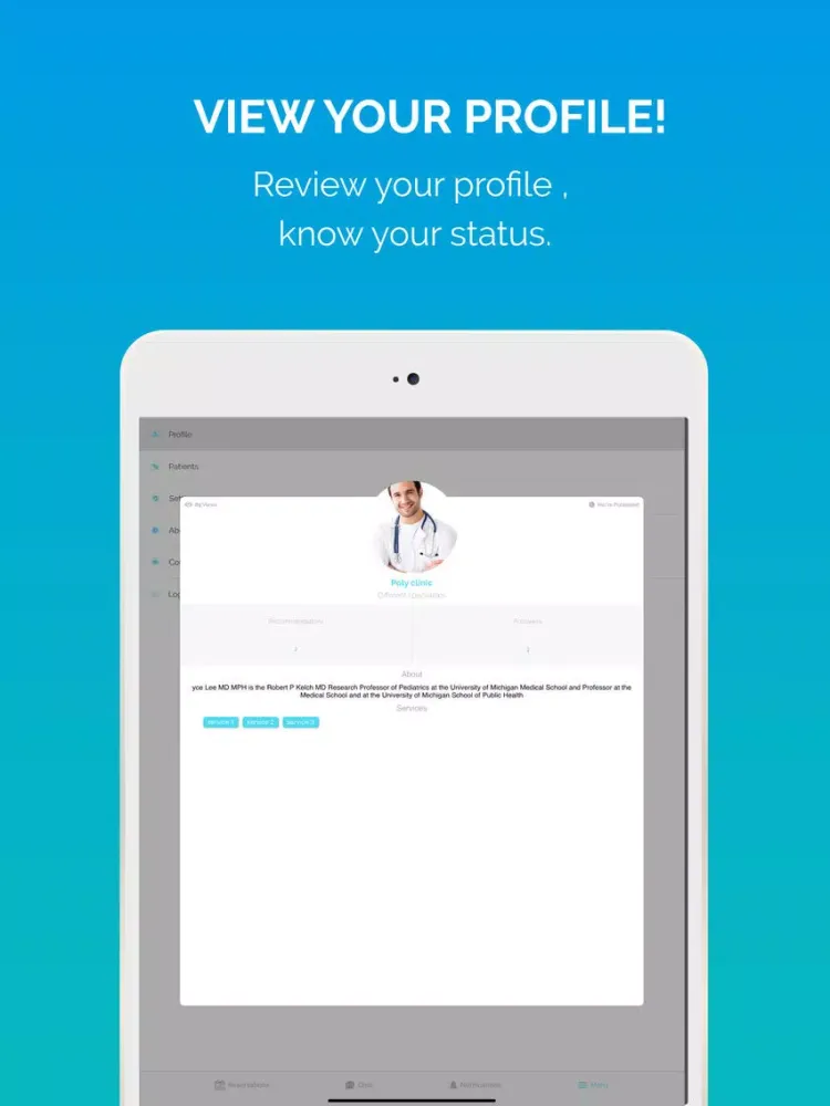 ภาพหน้าจอของ Seena - Poly Clinics iPad 