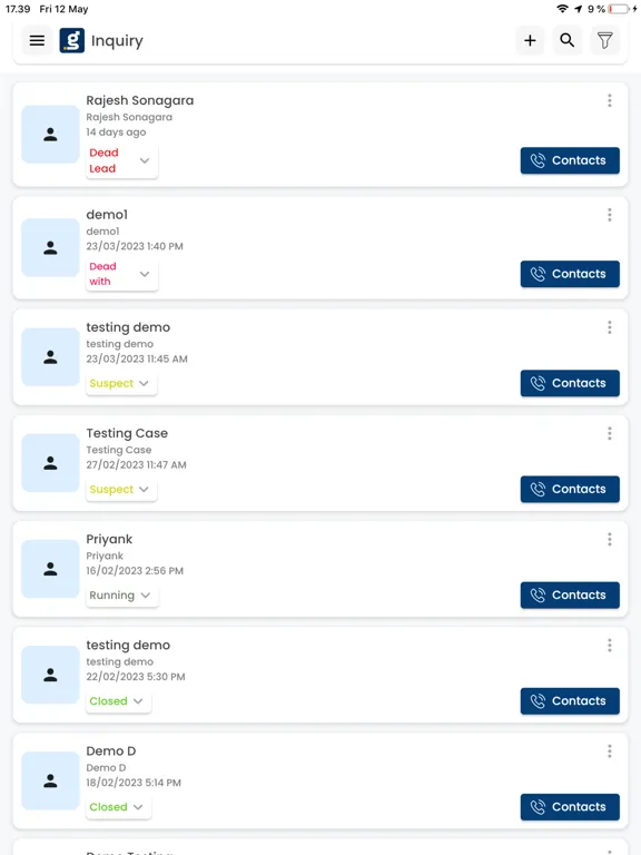 Delight CRM - ERP iPad  স্ক্রিনশট
