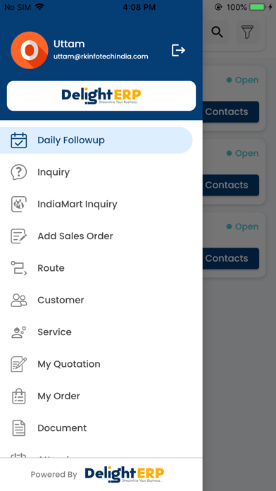 Delight CRM - ERP سکرین شاٹس