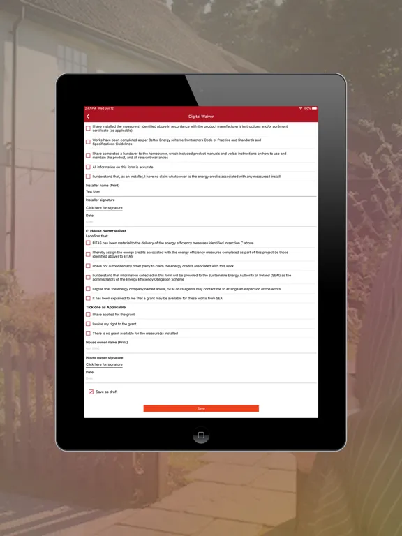 EITAS for contractors iPad  স্ক্রিনশট
