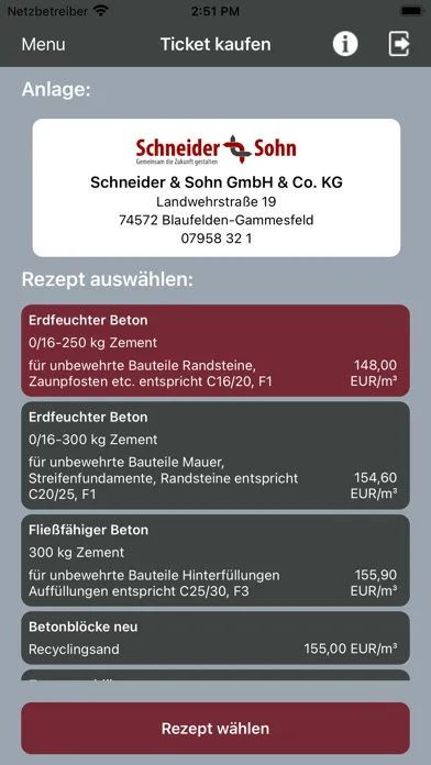 Schneider & Sohn - Beton スクリーンショット