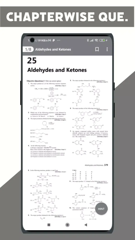 Chemistry: JEE Past Year Paper スクリーンショット