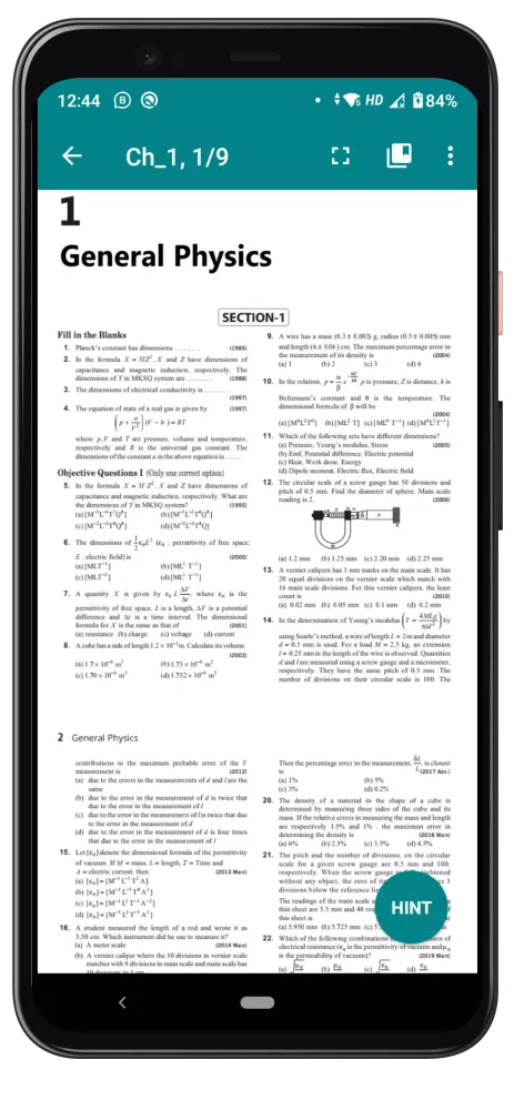 PHYSICS: JEE PAPER SOLUTION Ekran Görüntüleri