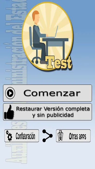 Zrzuty ekranu TestOpos Auxiliar Admon Estado