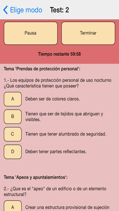 Capturas de pantalla de Bomberos Test