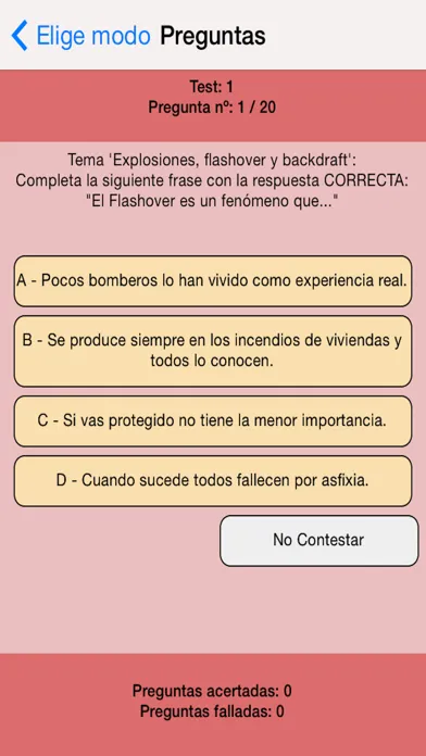 Capturas de pantalla de Bomberos Test