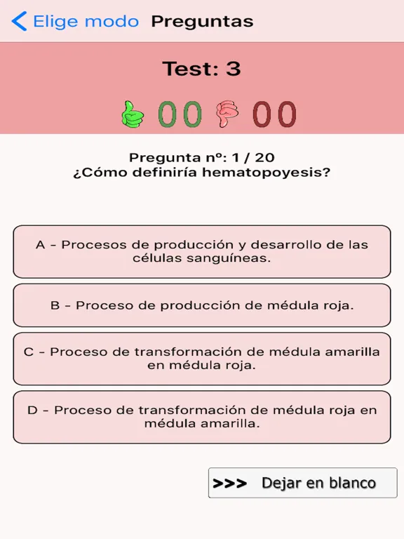 Captures d'écran de TestOpos Enfermería iPad 