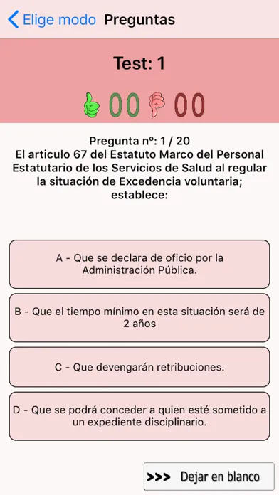 Captures d'écran de TestOpos Enfermería