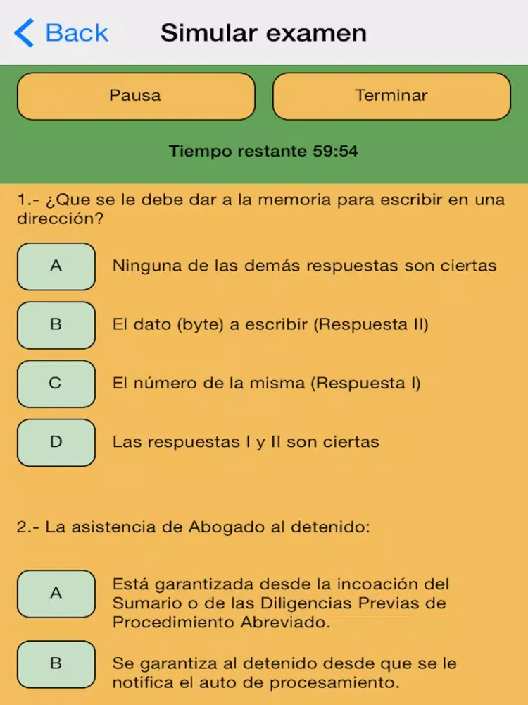 Guardia Civil Test Examenes iPad  Ekran Görüntüleri