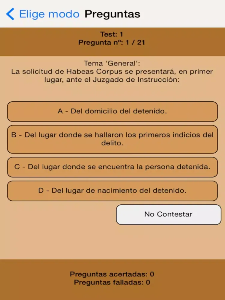Screenshot di Justicia Test Examenes iPad 