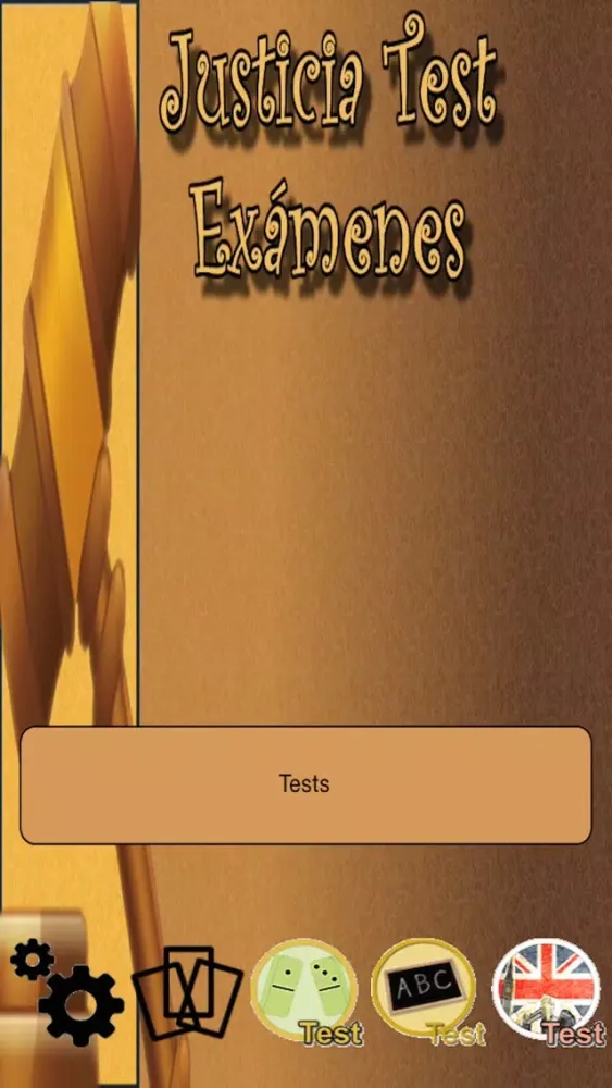 Screenshot di Justicia Test Examenes