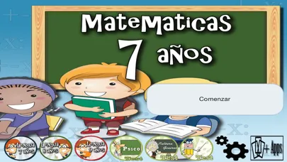 Tangkapan skrin Matemáticas 7 años
