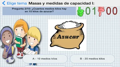 Tangkapan skrin Matemáticas 7 años