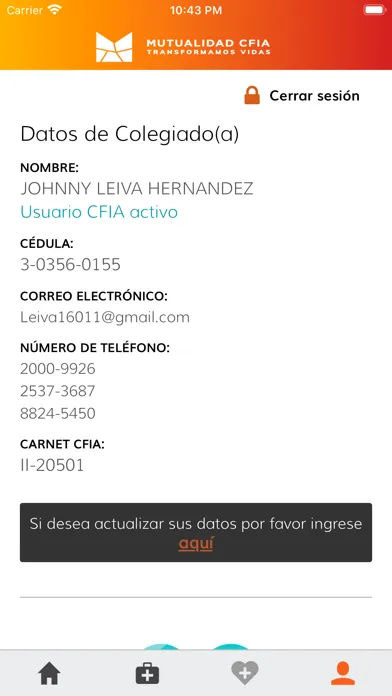 Capturas de pantalla de MUTUALIDAD CFIA