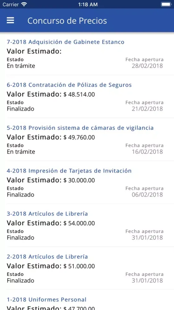 Capturas de tela do Concejo Rosario