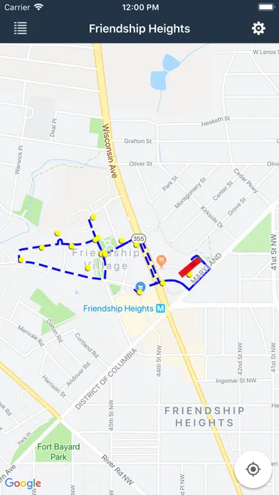 Ảnh chụp màn hình của Friendship Heights Shuttle