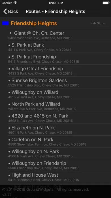Ảnh chụp màn hình của Friendship Heights Shuttle