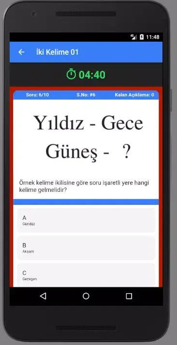 Bilsem Sınavı Hazırlık DEMO سکرین شاٹس