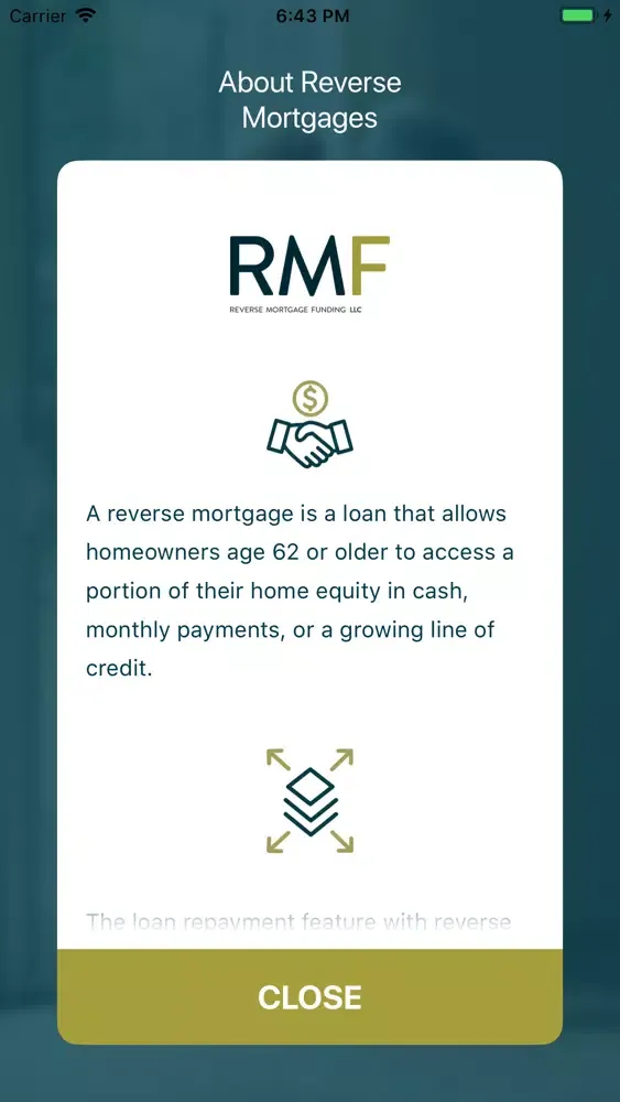 Reverse Mortgage Funding 스크린샷