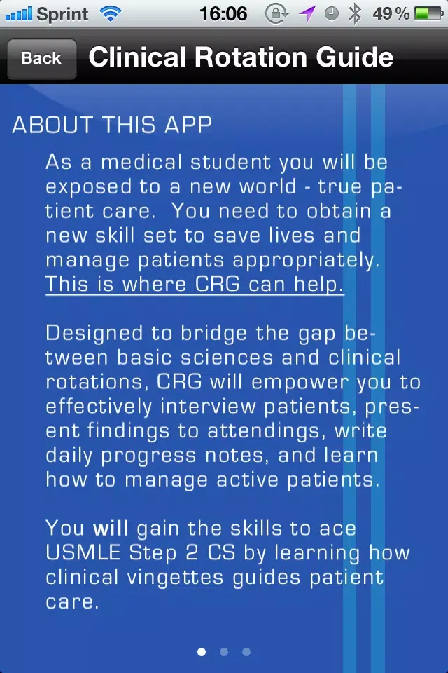Capturas de pantalla de Clinical Rotation Guide