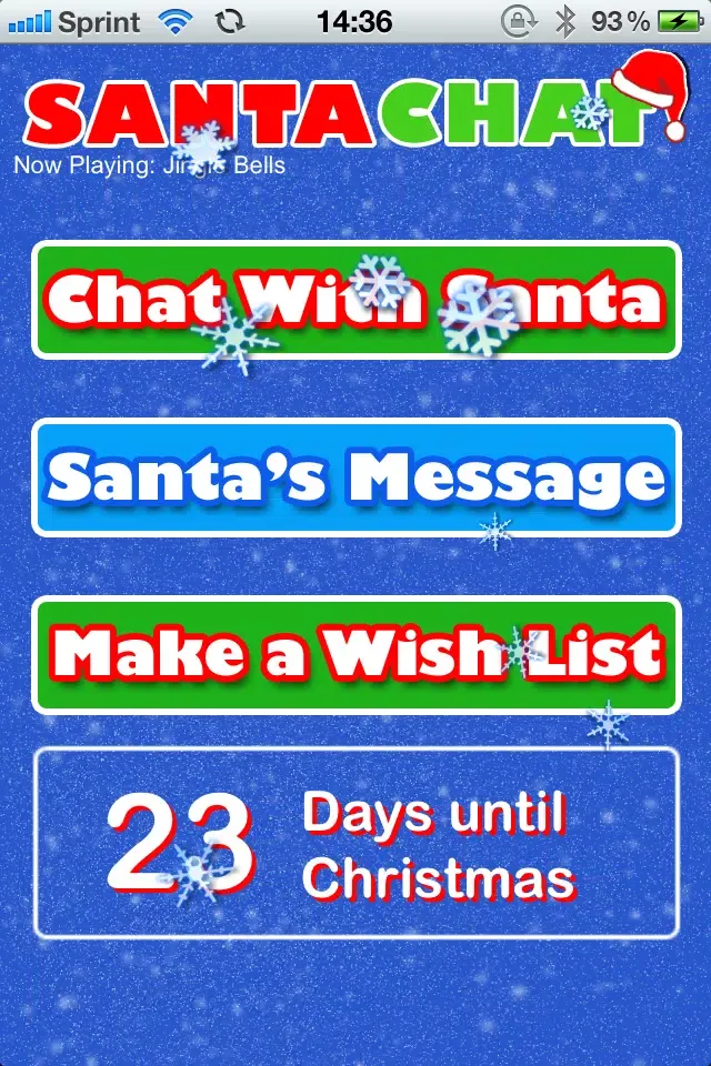 Tangkapan skrin Santa Chat