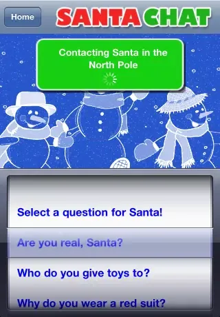 Tangkapan skrin Santa Chat