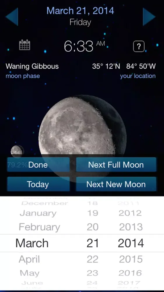 Lunar Phase Full moon calendar স্ক্রিনশট