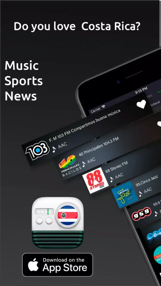 Screenshot di Costa Rica Radio: AM FM Live